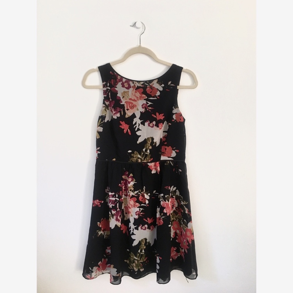 LOFT | floral sleeveless scoop neck dress | 2